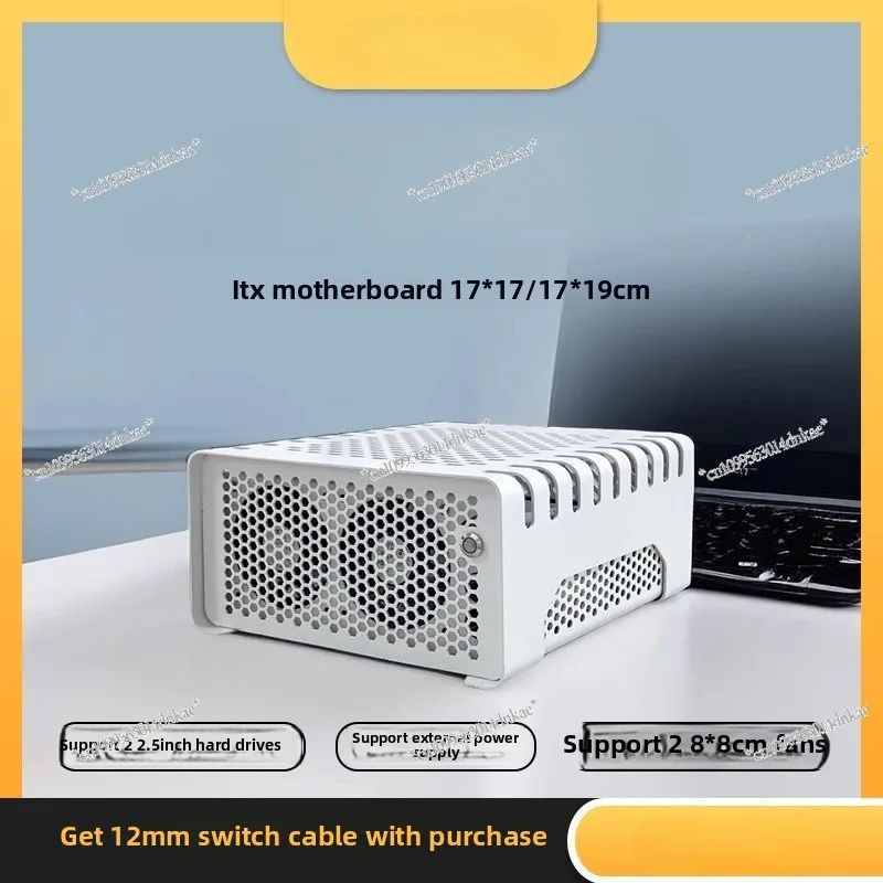 Computer Case Desktop ITX Small Chassis, Living Room Mini HTPC Horizontal Chassis Creative Shell Q3 Chassis