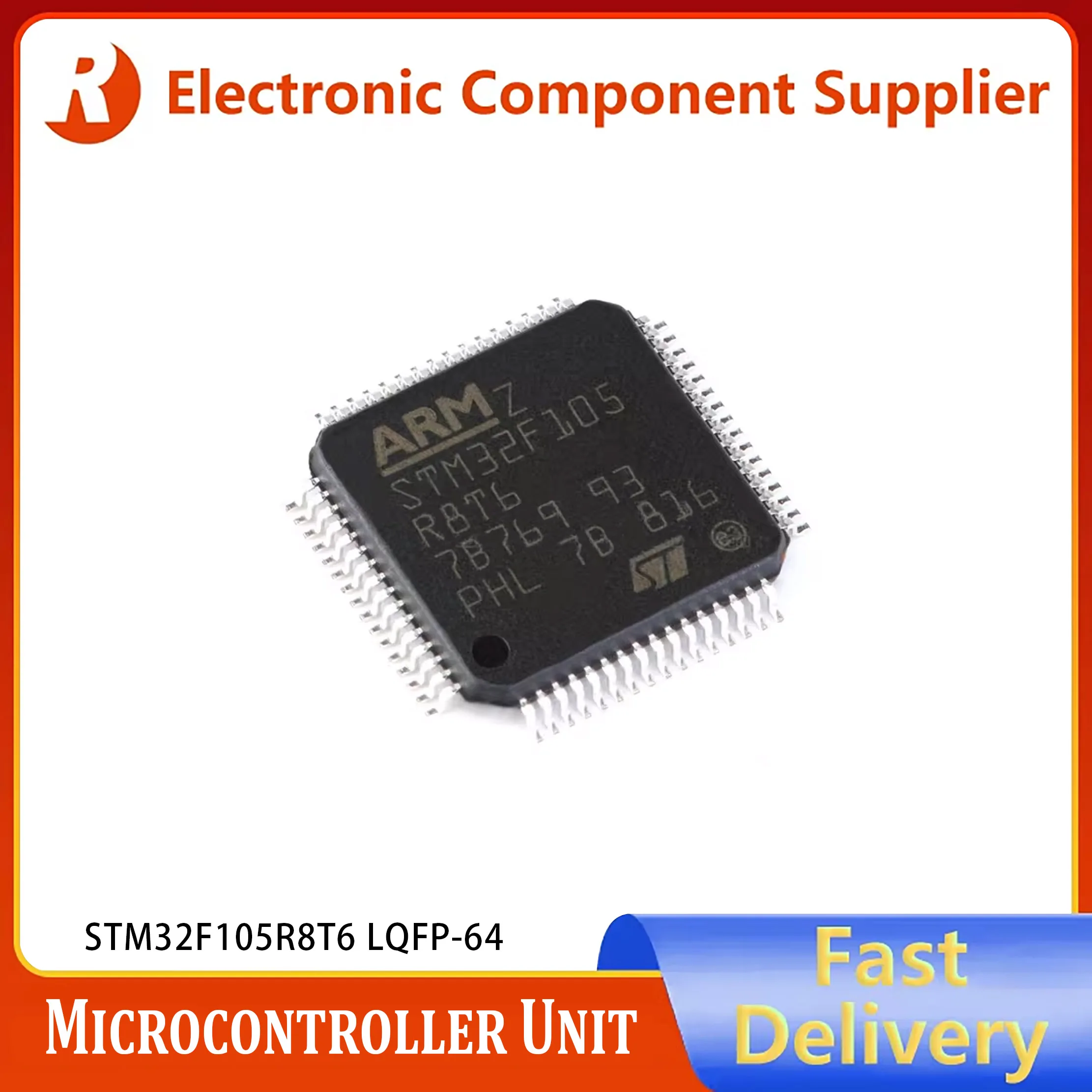 1pcs Genuine STM32F105R8T6 LQFP-64 ARM Cortex-M3 32-bit Microcontroller Unit (MCU)
