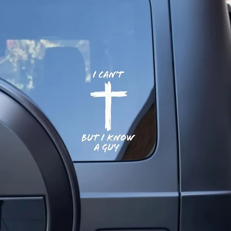 Autocollant de voiture en vinyle imperméable « I Can't But I Know Someone Christian » pour voiture, camion, ordinateur portable, téléphone, fenêtre