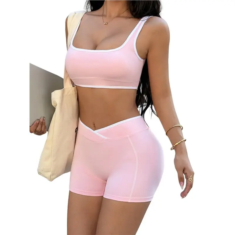 

CYL-Женский спортивный комплект: топ-бра и шорты с высокой талией для фитнеса, йоги и занятий спортом