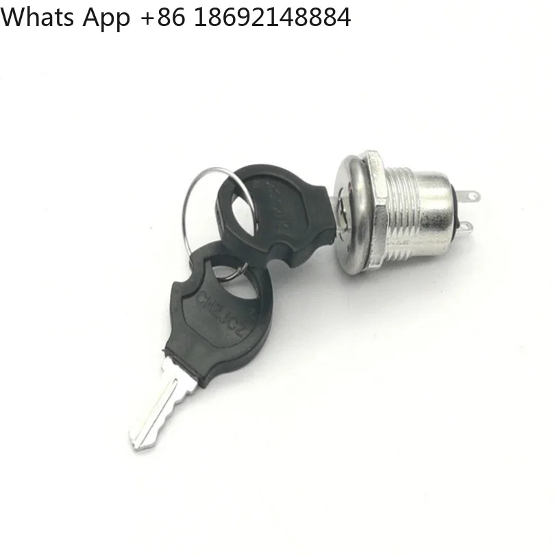 12MM electronic switch, metal rotary knob switch with key in stock view 4