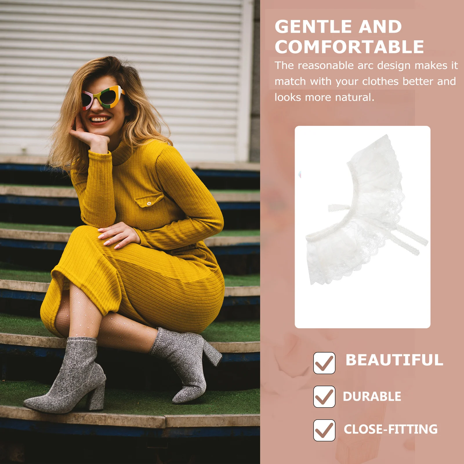 1 قطعة خمر مطرزة وهمية طوق خفيفة الوزن القطن كاذبة قميص طوق للنساء أنيقة Bowknot تصميم الملابس الإكسسوارات