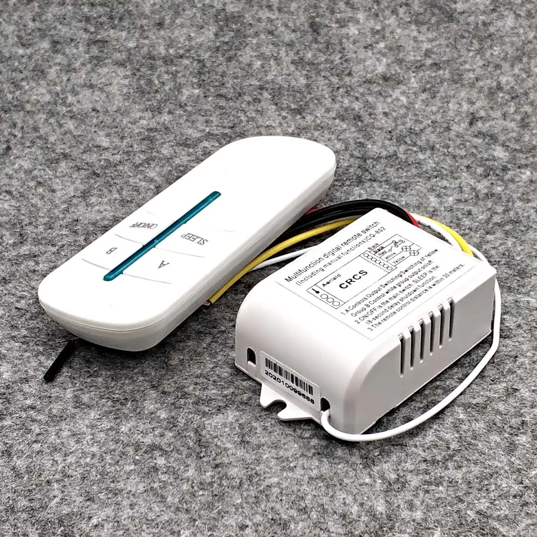 AC 220V RF Remote Control 2 Way Relay Wireless Remote Switch Transmitter Smart Fan Controllor Switch for Light Bulb