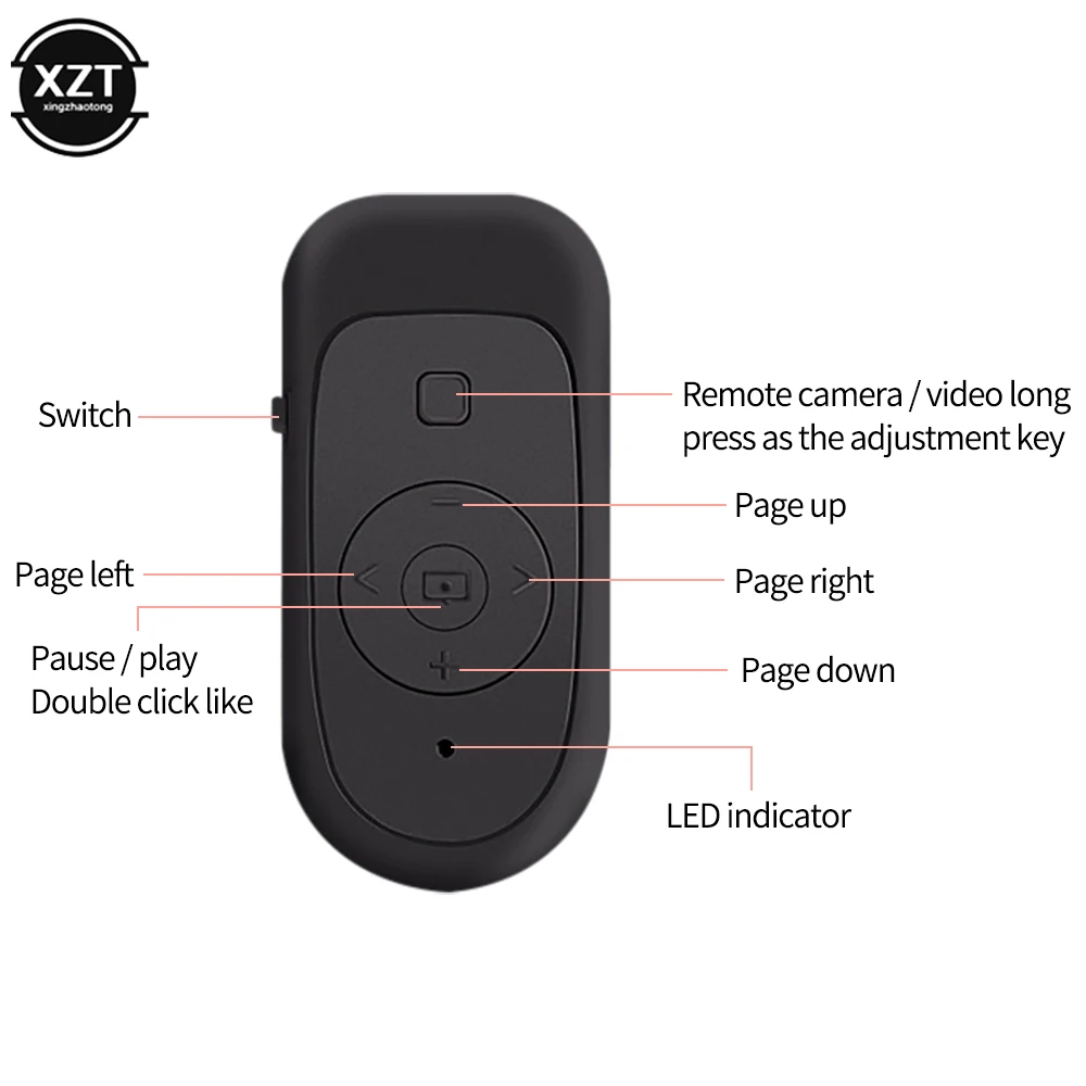Multifunctional Bluetooth-compatible Remote Control Celebrity Remote Photo For Take Pictures Video E-book Games For Ios Android