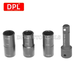 4PCS 1/2-inch Drive Lug Nut Flip Socket Set 18.5 x 19.5mm, 20.5 x 21.5mm,17.5 x 22.5mm