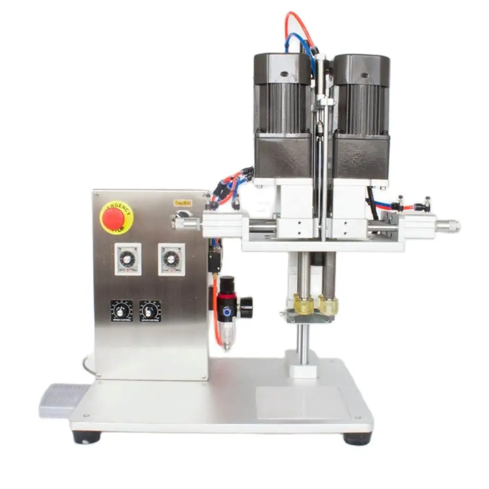 

Desktop Semi Automatic Capping Machines Aluminium Plastic Round Bottle Cap Tightening Machine