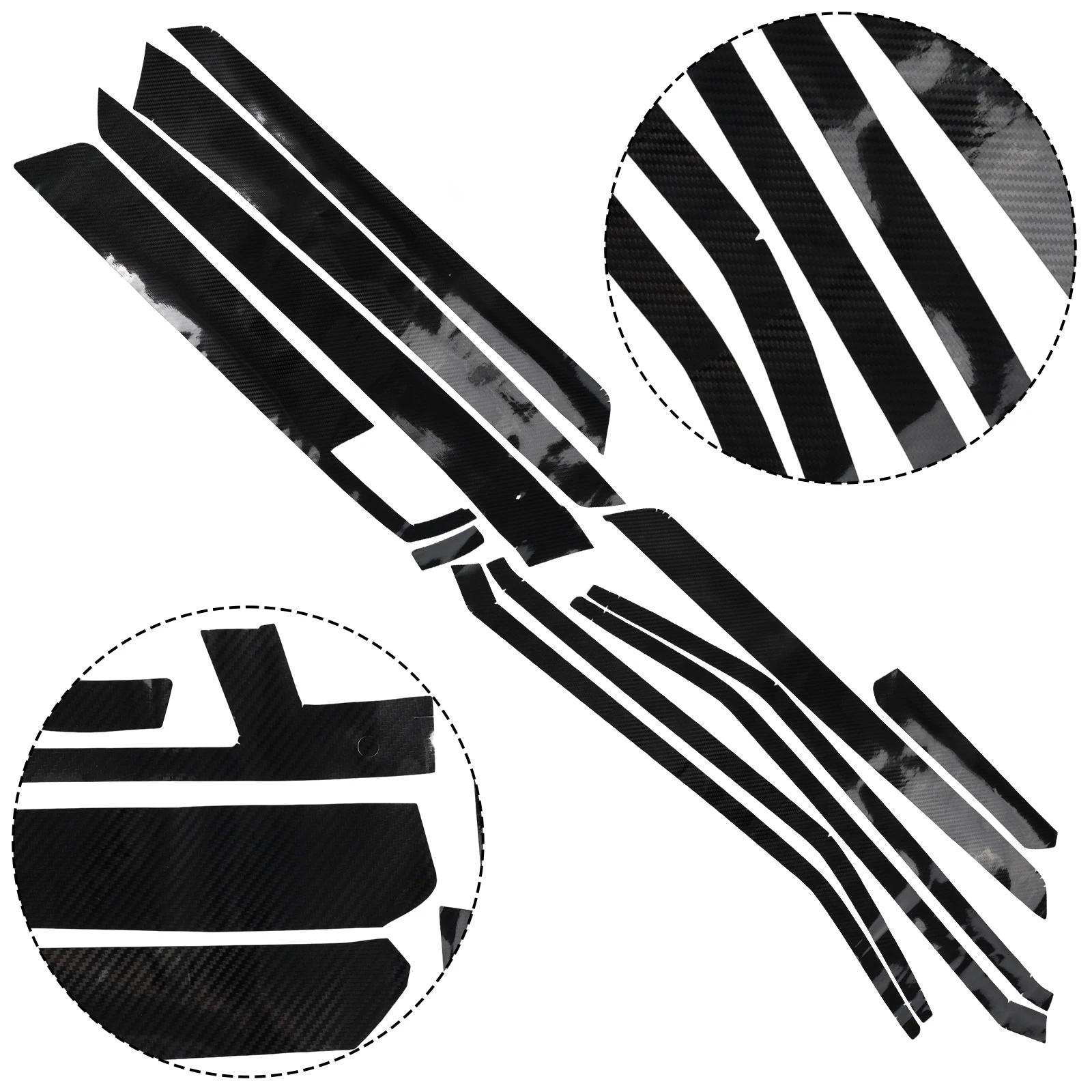 

Cover Car Interior Decals Car Interior Cover Trim Left-hand Drive 5D Carbon Fiber Exterior Mouldings Sticker 1 Set