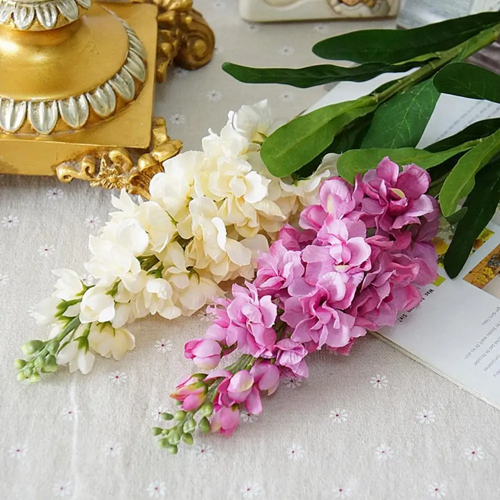 1Pc Artificial Flower, DIY Fake Hyacinth Violet-Flower Branch, Wedding Bouquet Party Accessories, Home Decoration, Fake Plants