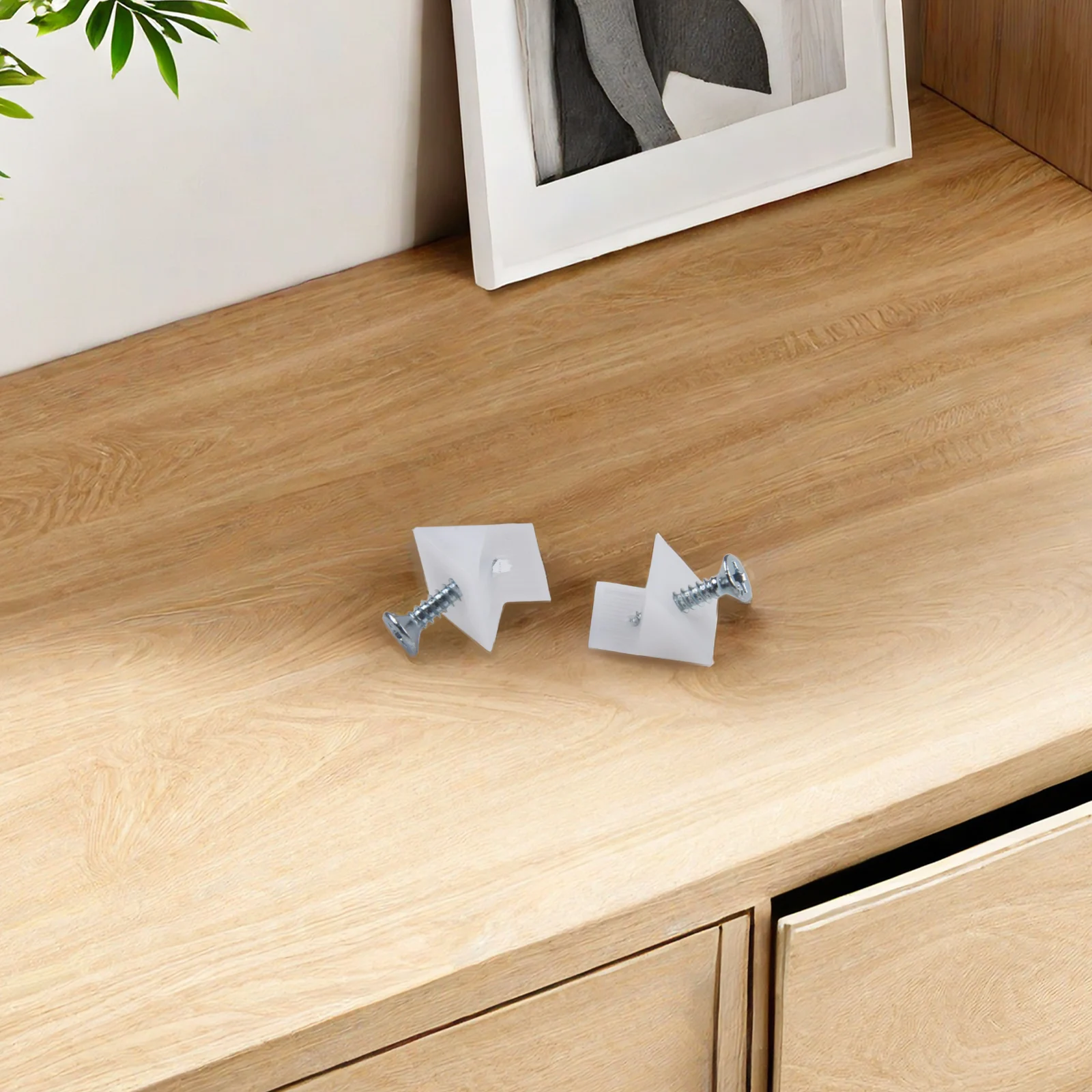 

Corner Brackets Drawer Bottom Support Furniture Fixing Strong Plastic Right-angle Corner Joints Size As Pictures Shown