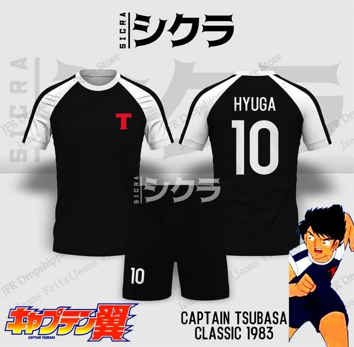 Jersey Set Anime Captain Tsubasa Nankatsu Anime Football 3d Print Set Men Fashion T-shirt+Short 2Piece Sport Tracksuit Suit Kids