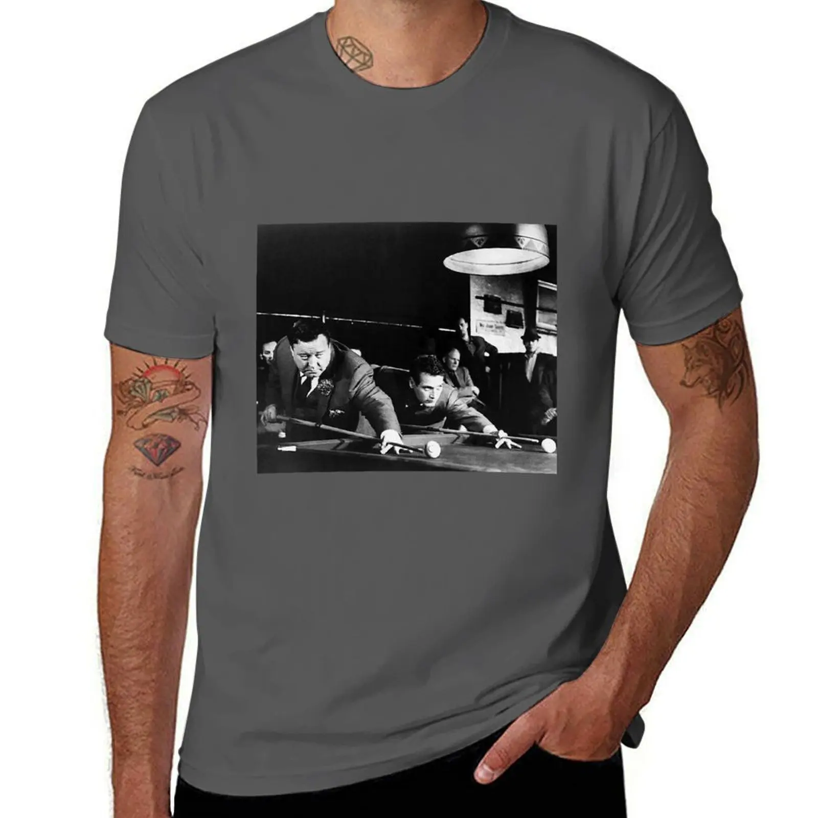 

Jackie Gleason And Paul Newman Playing Billiard T-Shirt man t shirts cotton t shirt man plain T-Shirt