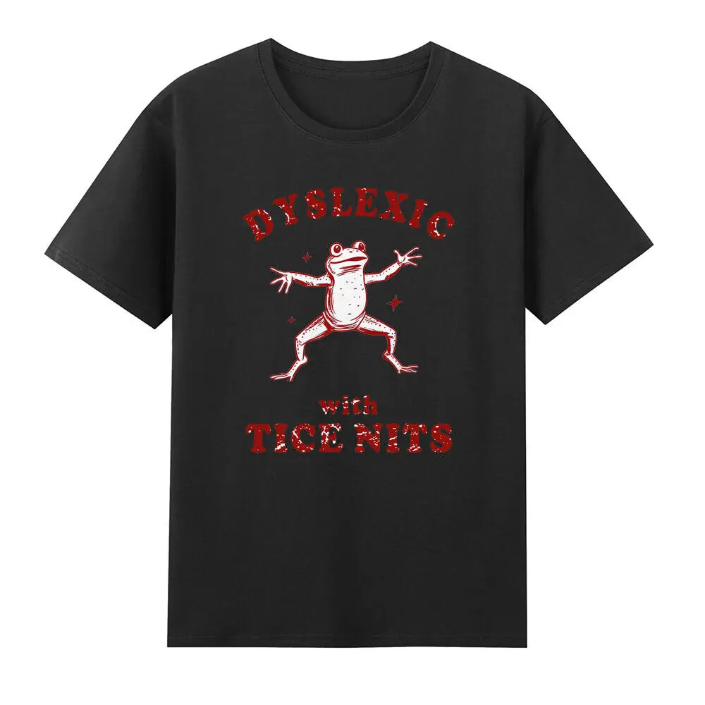 

Frog Dyslexic With Tice Nits Funny Frog Graphic Humor Quote Retro Men's T-Shirt