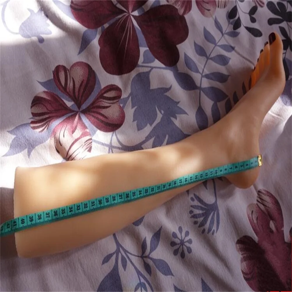 Real Female Long Foot Mannequin, Blood Vine, Silicone Photography, Silk Stockings, Jewelry Model, Soft Silica Gel, C743, 1Pc