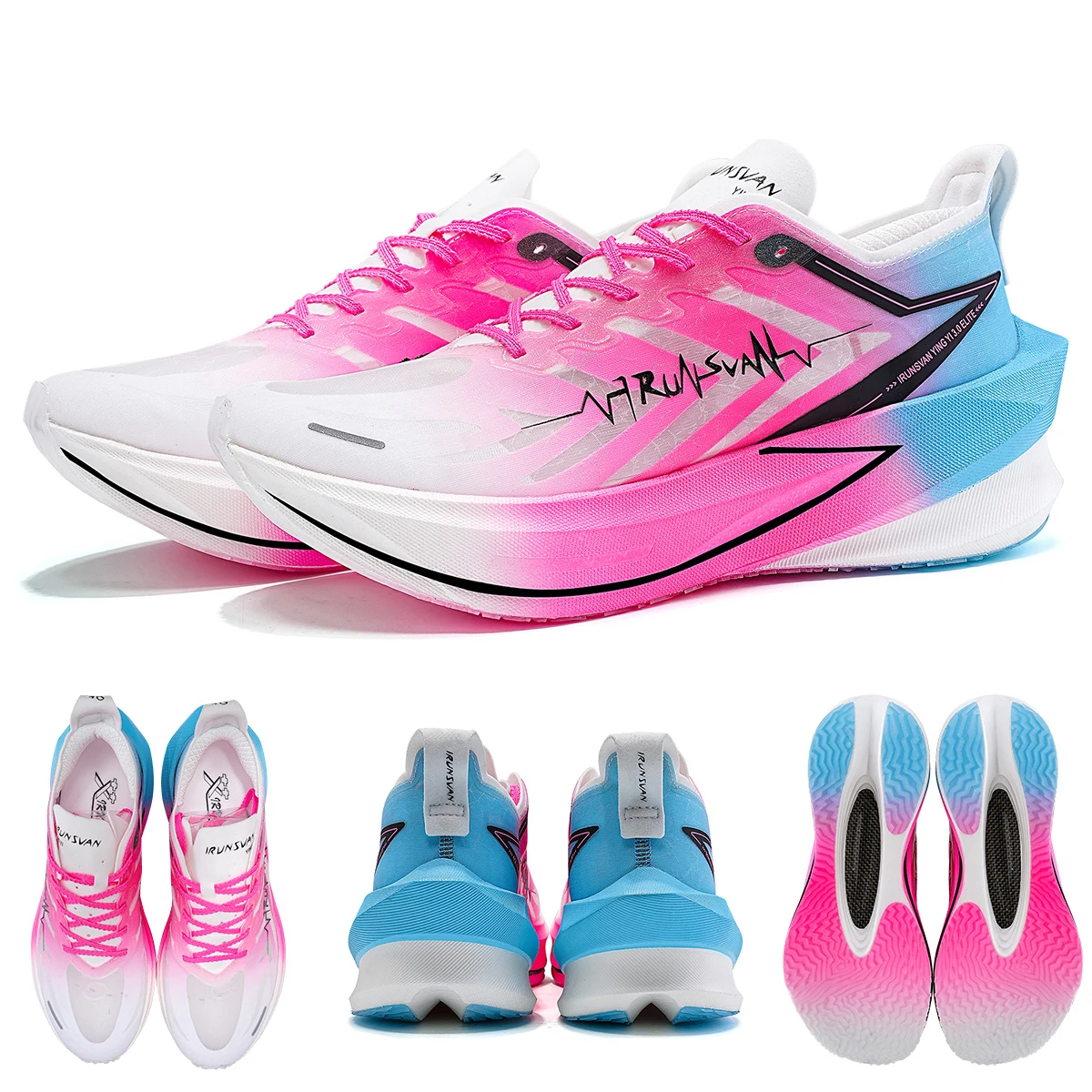 IRUNSVAN carbon plate running shoes with cushioning and rebound suitable for both men and women in marathon running 131