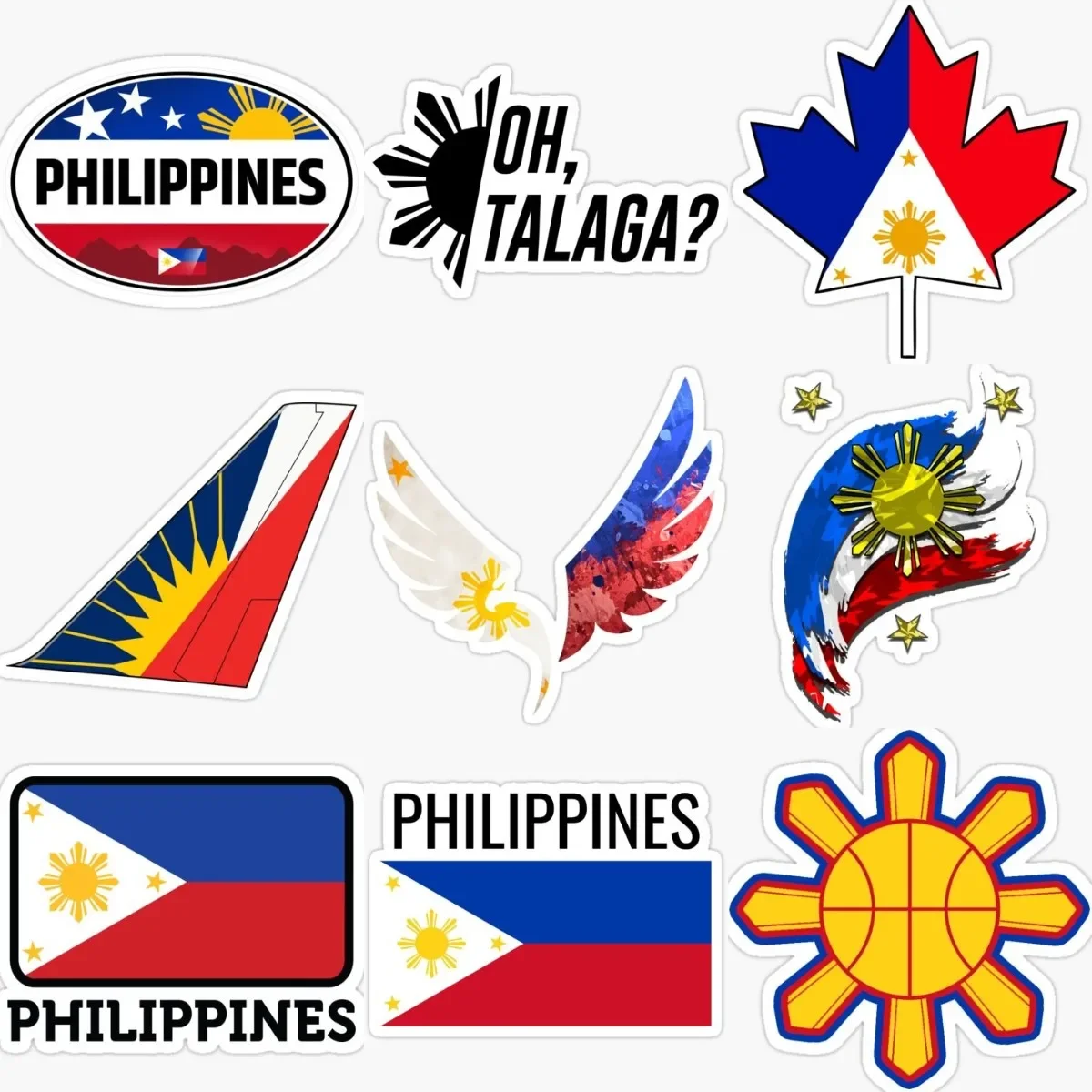 

Creative Philippines Flag Sun Sticker for Decorate Car Bike Motorcycle Camper Van Laptop Helmet Window Wall Decal Accessories