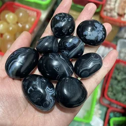 50g Feng shui natural quartz black onyx stones bulk tumbled stone for home decoration