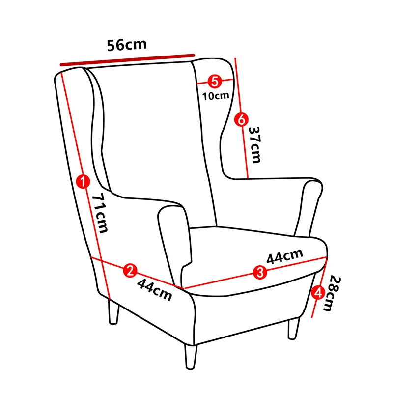 Kids Size Floral Prints Armchair Cover Girl Boy Spandex Wing Chair Cover Elastic Children Single Sofa Slipcover with King Back