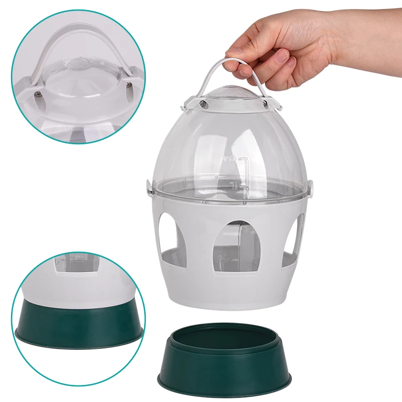 1Pcs Dove Plastic Water Dispenser for Pigeon Birds Water Container Bottle for Conure Lovebirds African Greys 1L/2L/4L