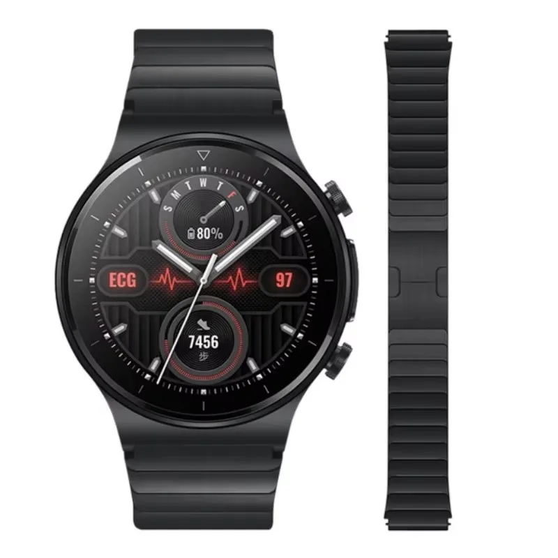 

22mm Stainless Steel Smartwatch strap For Huawei Watch 5/4/3 Pro/GT6-5-4-3 46mm High Quality Metal band For Amazfit GTR4-3-3 Pro