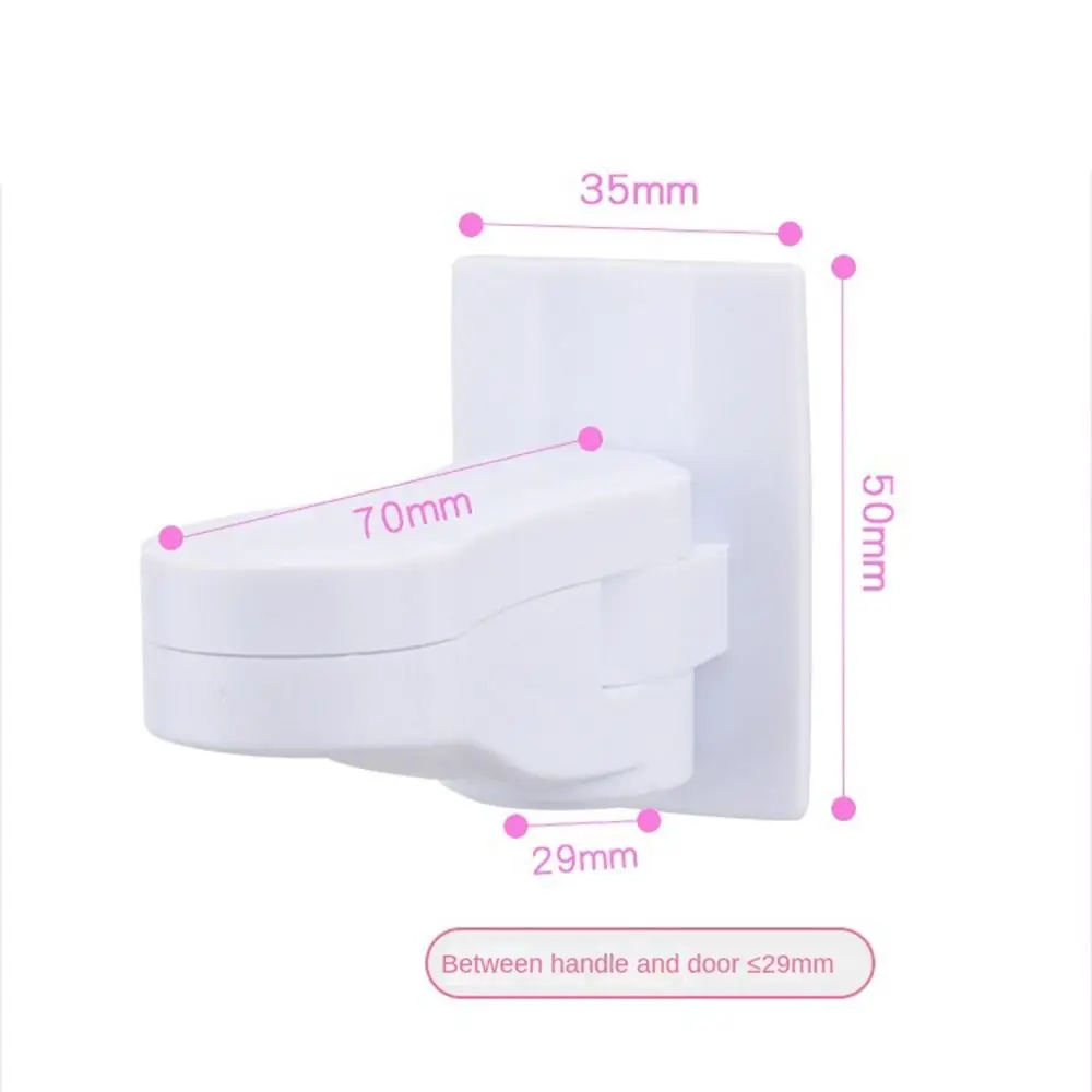 ABS Door Handle Lock Safety Equipment Multifunctional Unisex Safety Lock No Punching Anti-pinch Safety Protection Buckle