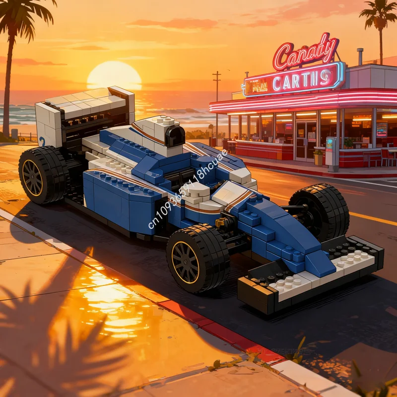 

206 шт. MOC Williams City Champions, модель строительных блоков, архитектура, креативные игрушки, образовательный кирпич, Рождественский подарок на день рождения