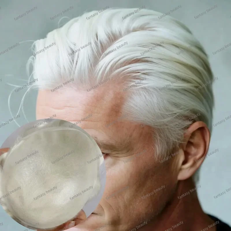 

Тонкий 0,06 мм кожа Mirco, мужской парик Vloop, натуральная линия волос, мужской парик с короткими волнами, человеческие волосы, мужские парики, мужской капиллярный протез