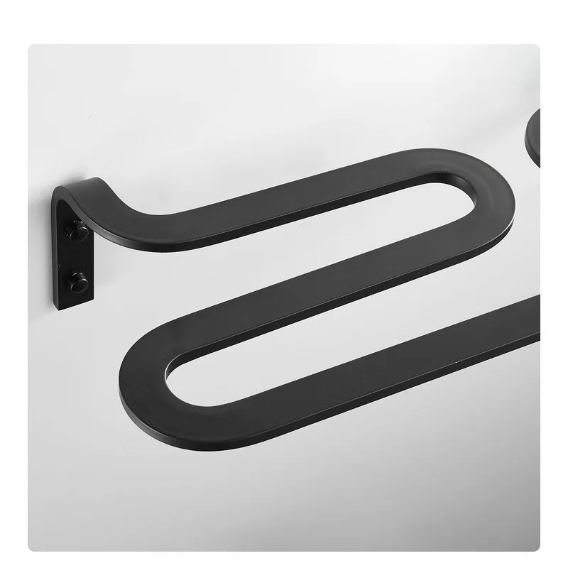 European Style Towel Single Lever Bathroom Towel Rack Hotel Space Aluminum Personalized Towel Lever Toilet Rack