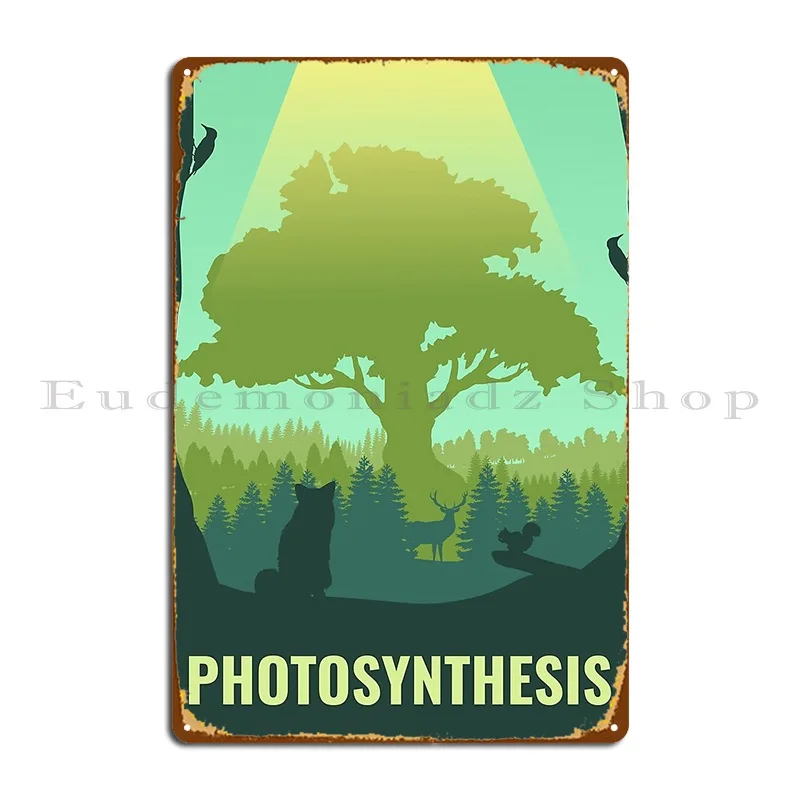 Photosynthesis Board Games Minimalist Travel Poster Style Board Game Art Metal Plaque Rusty Cinema Design Cinema Garage