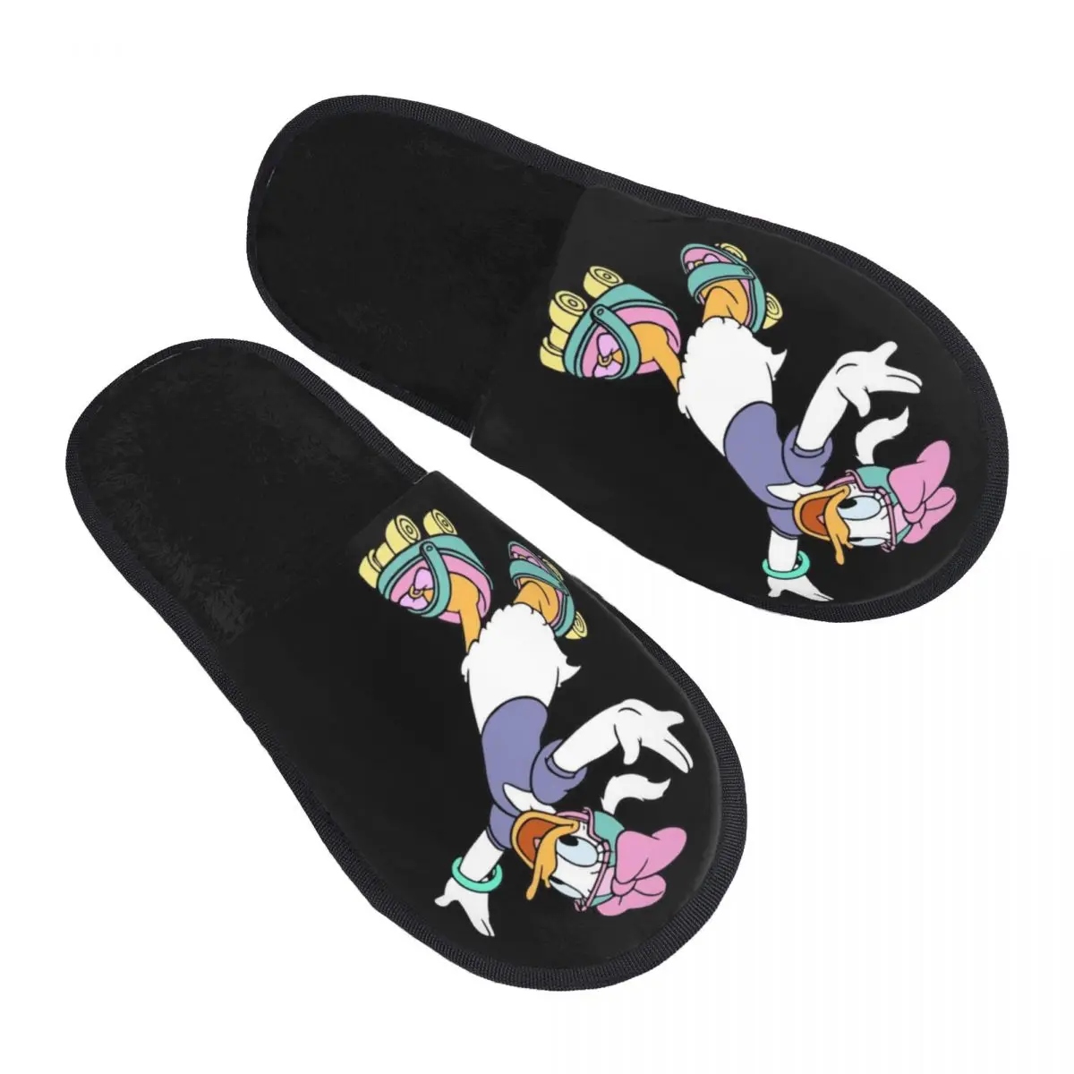 

Custom Donald Duck Daisy Duck Soft Memory Foam House Slippers Women Cozy Warm Anti-Skid Slipper