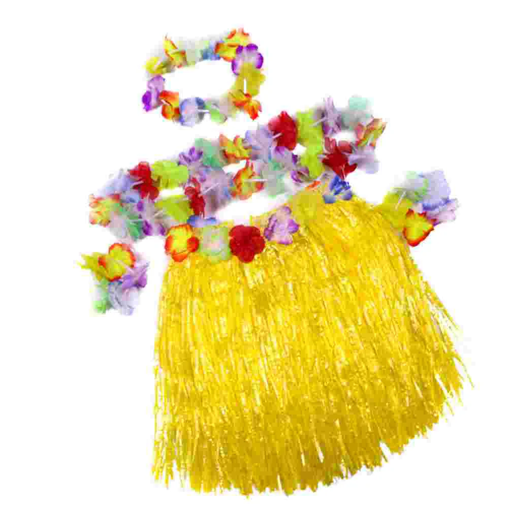 

Jungle Theme Party Decorations Tropical Beach Flower Garland Outfit Luau Skirt Hawaiian Colorful Child