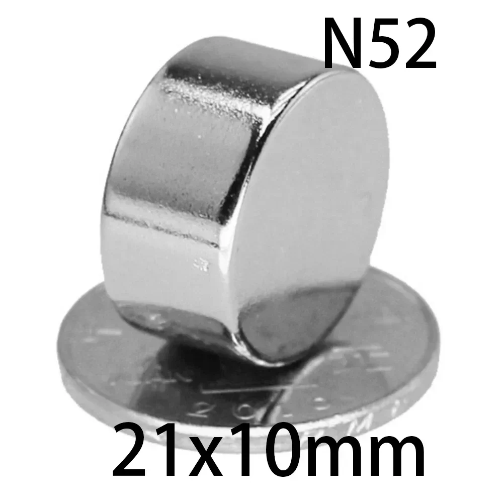 N52 20x10 21X10 19X10 Magnet Neodymium Magnets Nickle Coating Round Search Magnetic Ebike Fridge Motor Generator Engine Motor