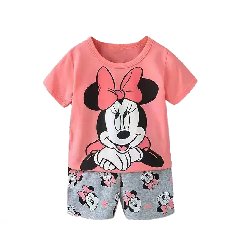 

Summer Girls clothes set 0-3year Children's Set New Print cartoon Baby Short sleeve Two-piece Set