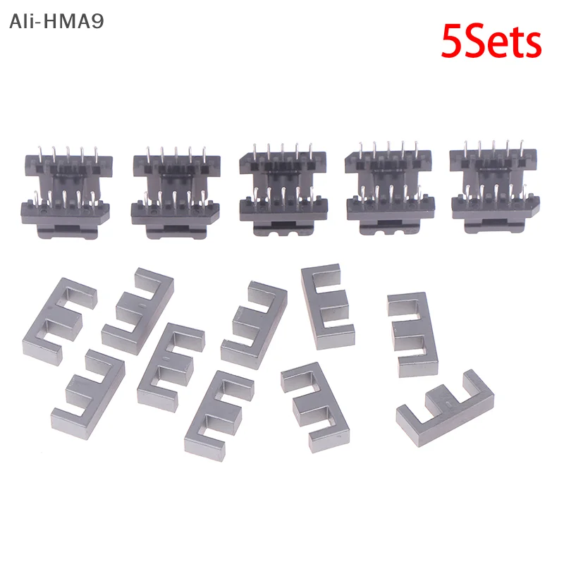 

5Sets EE19 5 With 5pin Transformer Bobbin PC40 Ferrite Core Vertical 10 Ferrite Halves And 5 Bobbin Magnetic Core Bobbins