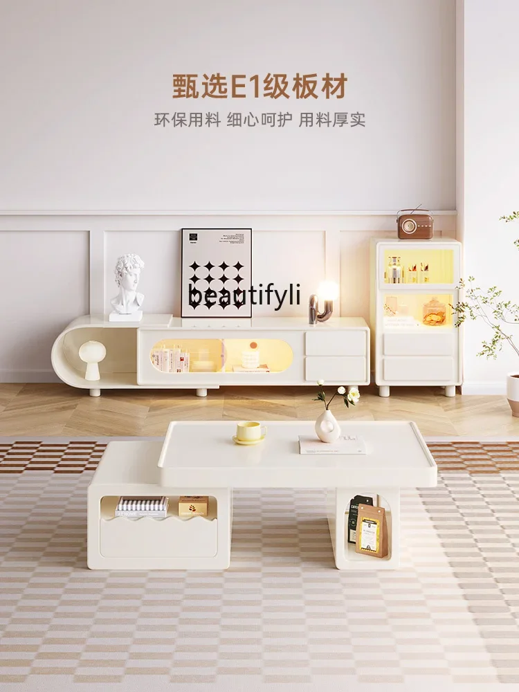 Coffee Table Retractable Multifunctional Small Tea Table Living Room TV Cabinet Unit Simple Home Tea Table