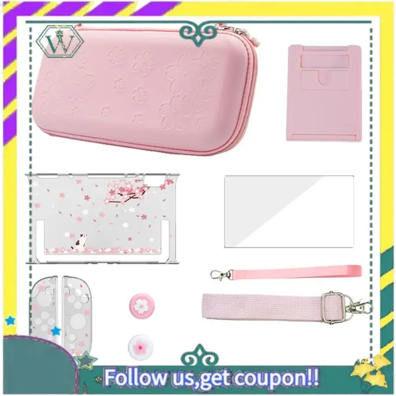 

A28Q-сумка для хранения, устойчивая к падению, водонепроницаемая, для взрыва в форме сердца для девочек, аксессуары для Switch NS2