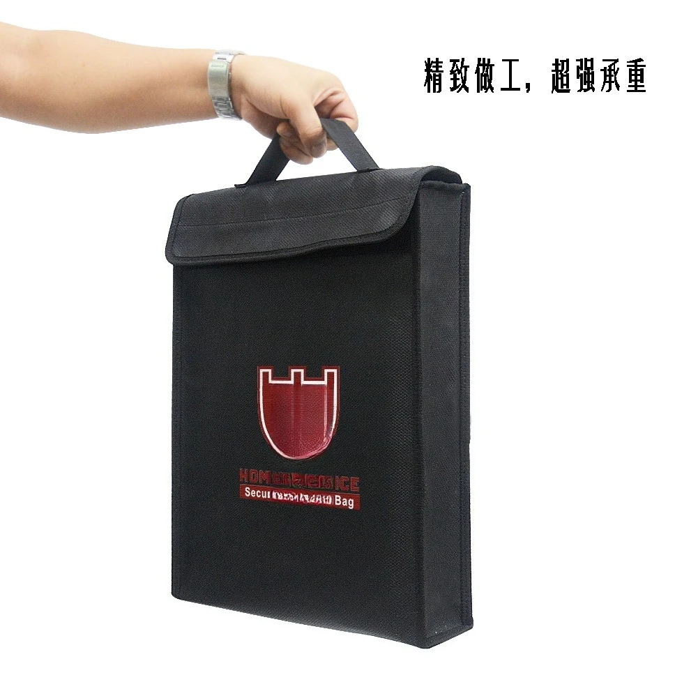 Fireproof Document Bag High Temperature Resistance 1000 Degrees Fireproof and Explosion-proof Waterproof Bag Office  Household