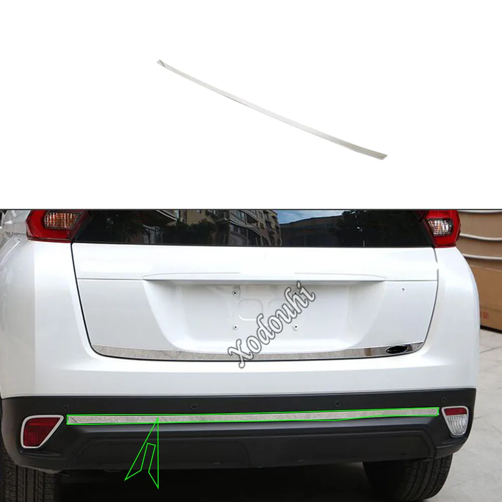 

Car Rear Tail Bottom Stainless Steel For Mitsubishi Eclipse Cross 2017 2018 2019 2020 2021 Bumper Edge Trim Panel Trunk 1pcs