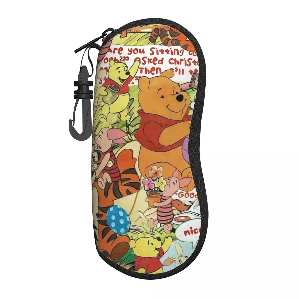 Winnie The Pooh Glasses Case Cartoon Honey Bear Sunglasses Pouch Travel Cute Eyewear Box Zipper Men Women Glasses Box