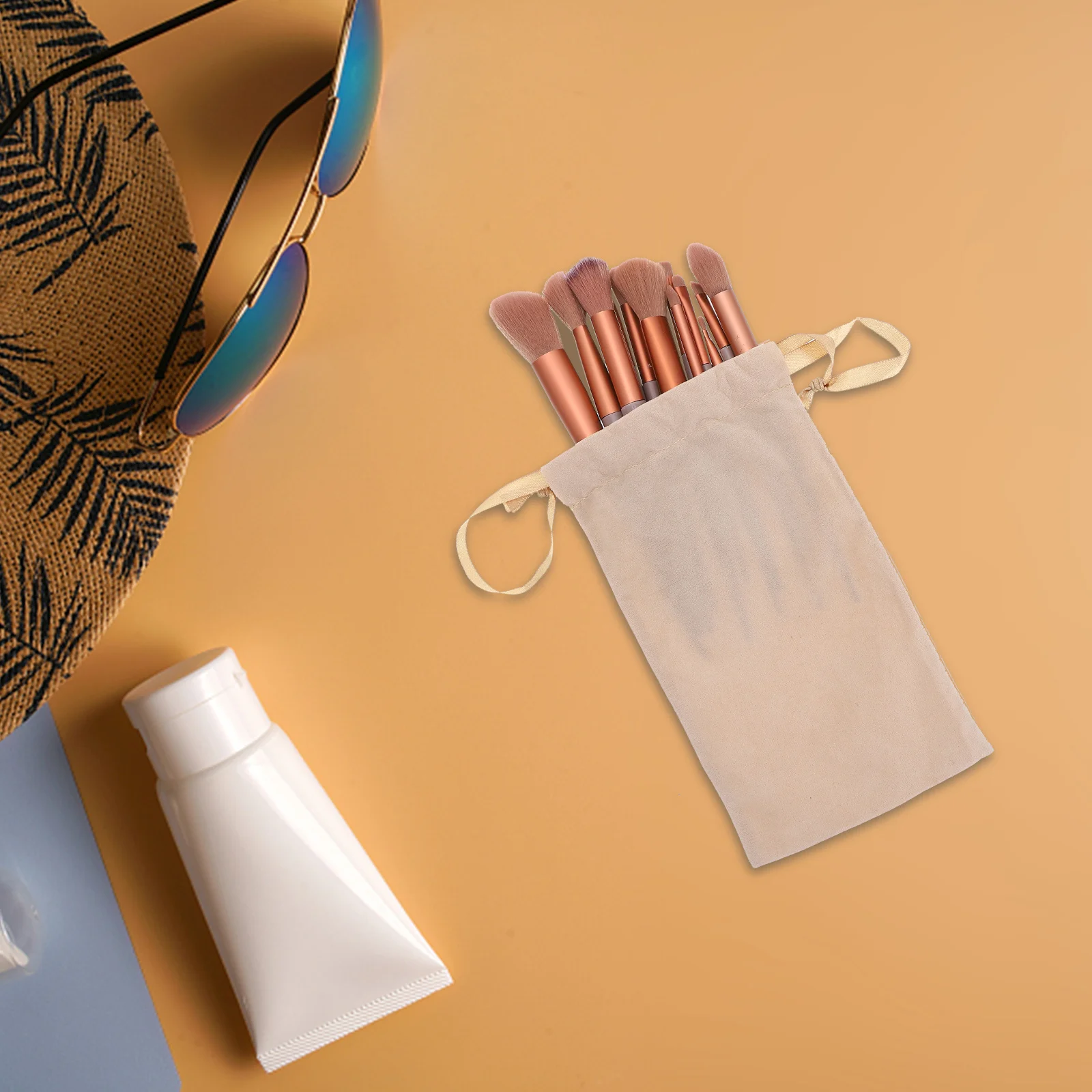 1 set set di pennelli per trucco pennelli professionali morbidi in fibra artificiale strumento portatile per ombretto in polvere per fard da viaggio