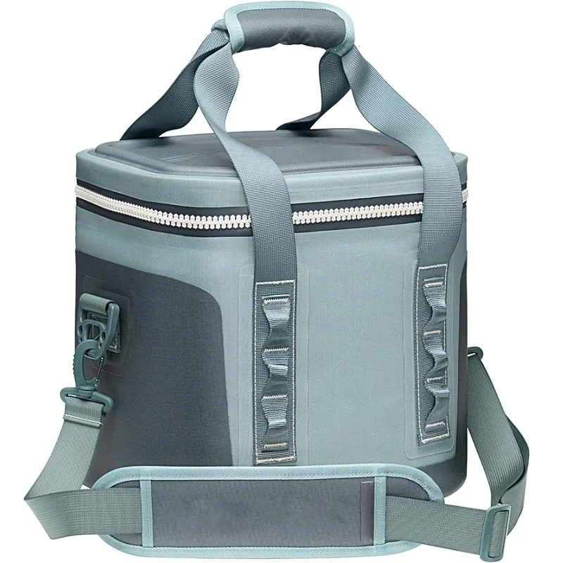 

Portable Soft Cooler 12 Cans Leak Proof Zipper Outdoor Insulated Freezer Camping Fishing Beach Reusable Ice Pack