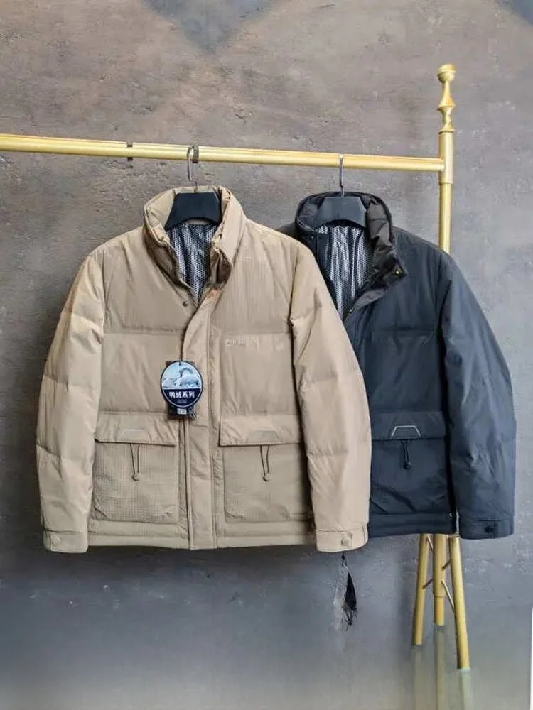 

Men's Faionable Stand Collar down Jaet 90 Du down Thermal Reflection All-Match Autumn Winter Thiened Outdoor Sle