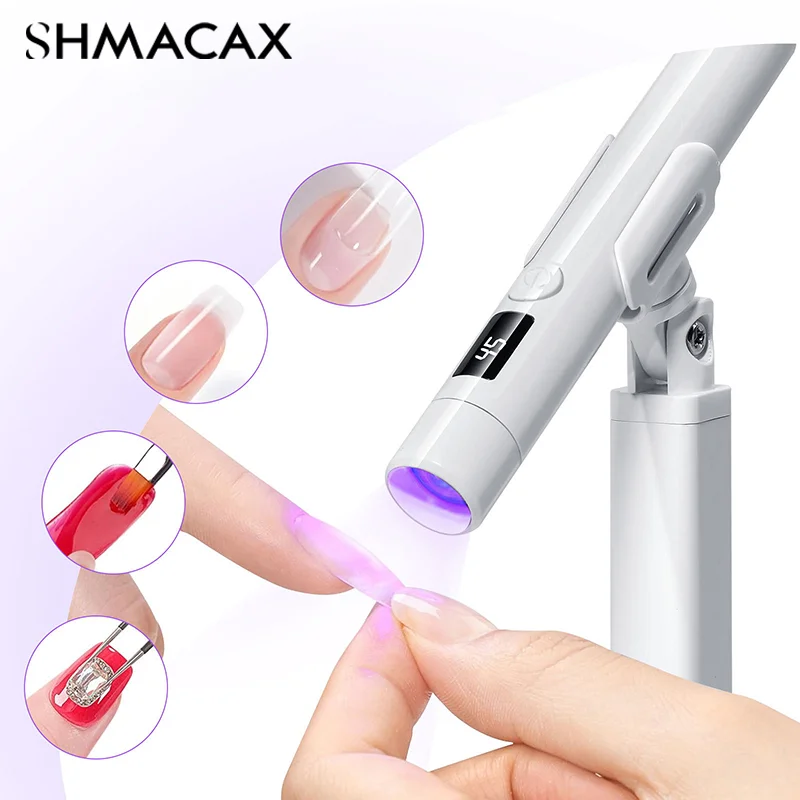 Pink White Nail Art Light Lamp Holder Portable Nail Dryer Machine Phototherapy Lamp Bracket Rotatable UV Light Lamp Holder