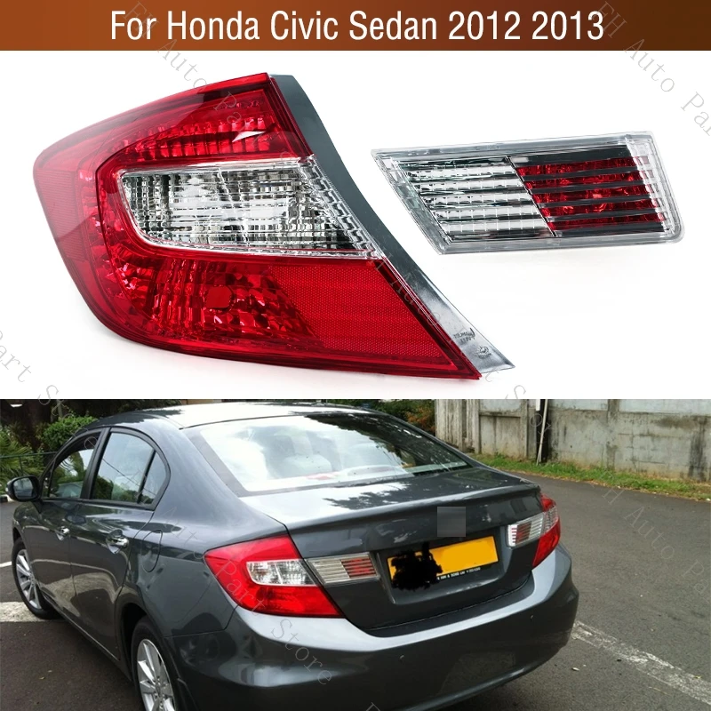 

34155TR0H01 33500TR0A01 Rear Bumper Tail Lamp Brake Stop Reverse Light No Bulb For Honda Civic Sedan 2012 2013