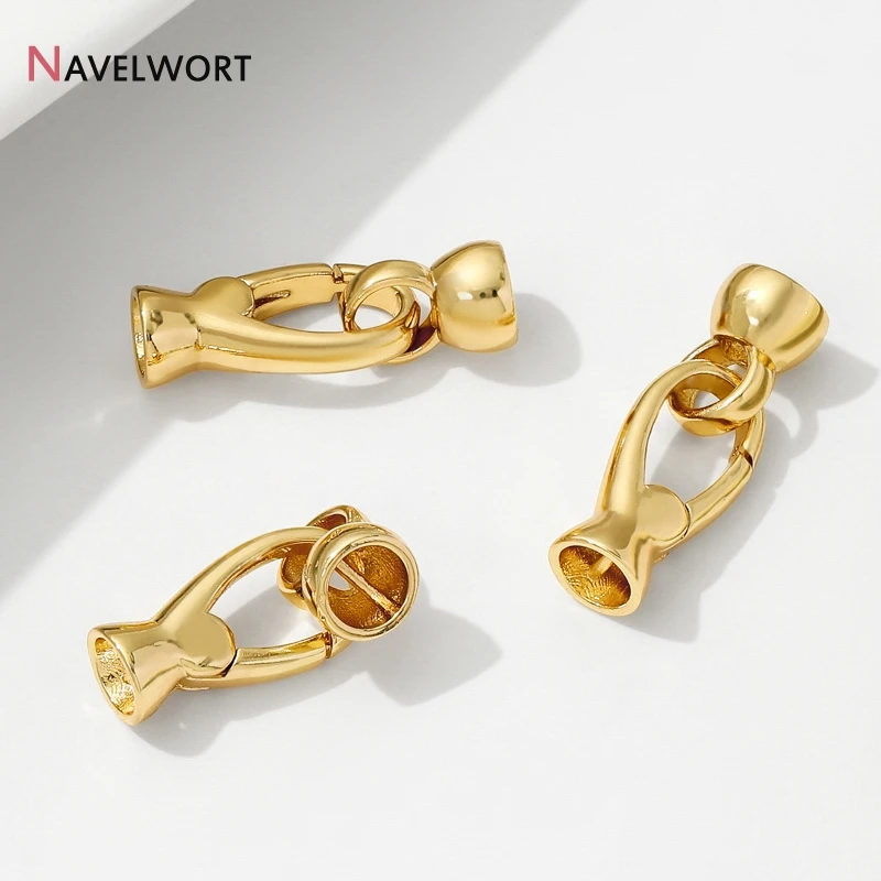 18K Gold Plated Brass Metal Connector Clasps For Jewelry Making,Pearl Necklace Clasps,Locks For Bracelet,Jewelry Accessories