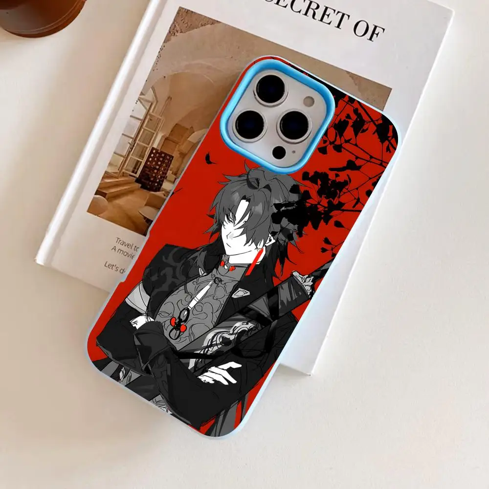 

HSR Blade Phone Case for iPhone 17 16 15 14 13 12 11 Air Pro Max Plus Jelly Double layer Light Blue Cover