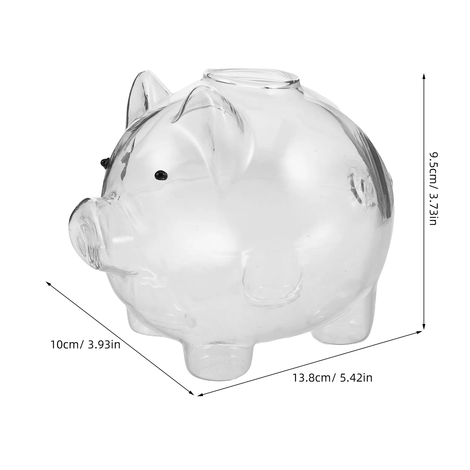 Glass Pig Cocktail Cup Clear Pig Shaped Drinking Glass Creative Bar Glassware Party Wine Orange Juice Water Cup Reusable