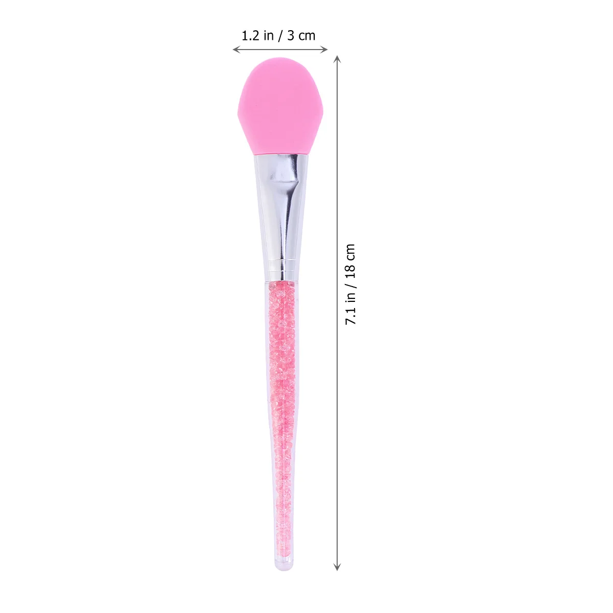 

1pc Rhinestone Handle Silicone Face Mask Brush for Ladies Premium Quality Makeup Tool Long Lasting Use Beauty Skin Care