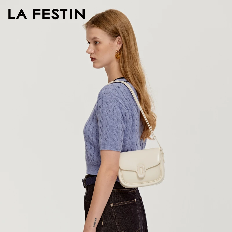 

LA FESTIN Winter Women Bag 2023 New Shoulder Crossbody Bag Track Saddle Bag Female Bag Fashion Design Small Bag Luxury Bag