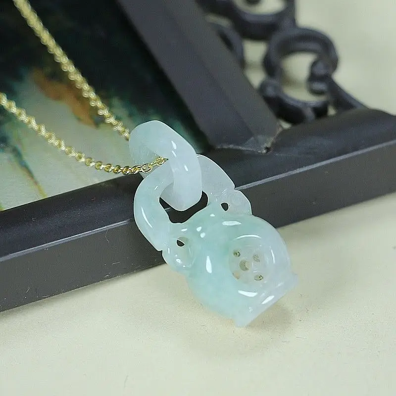 Natural Jade, Jade, Small Vase, Necklace, Pendant for Women's Fashionable and Elegant Collarbone Chain Jade Pendant