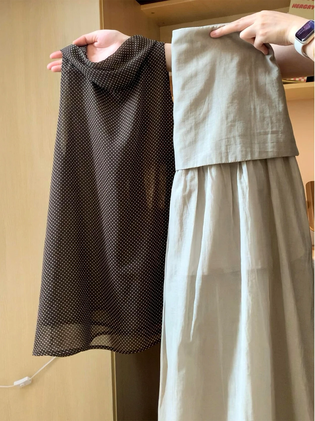 Photography Year - Retro Korean Artistic Sleeveless Polka Dot
